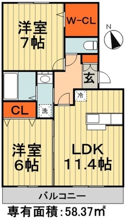 サンプットコートの物件間取画像